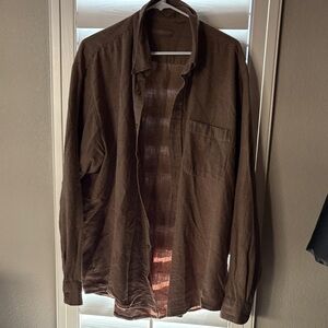 Lightweight Brown Shirt Jacket - Casual Layering
